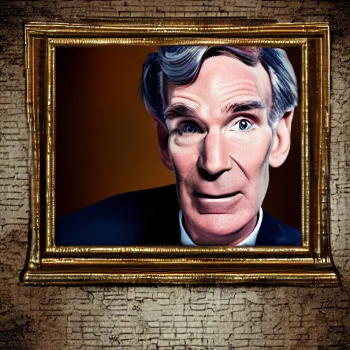 Prompt: Bill nye the science guy, steampunk, wide frame, realistic