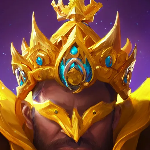 Image similar to a golden majestic crown with gemstone carved into it, floating crown, yellow magic theme, bright art masterpiece artstation. 8 k, sharp high quality artwork in style of jose daniel cabrera pena and greg rutkowski, concept art by tooth wu, blizzard warcraft artwork, hearthstone card game artwork, the crown