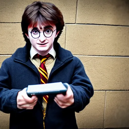 Image similar to professional photo of guerilla harry potter