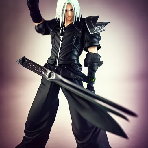 Image similar to A photo of final fantasy sephiroth, award winning photography, 50 mm.