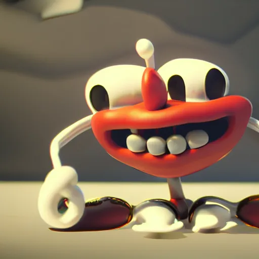 Image similar to cuphead, cuphead game, 3 d render, 4 k, 8 k, octane render, amazing quality