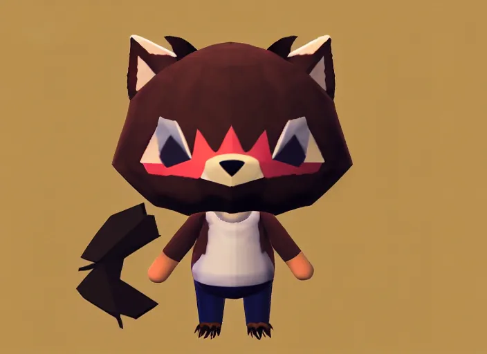 Prompt: a cute chibi werewolf animal crossing villager. animal crossing character. 3 d render, 3 d model rip, simplified design, symmetry, hq, artgerm, arstation,