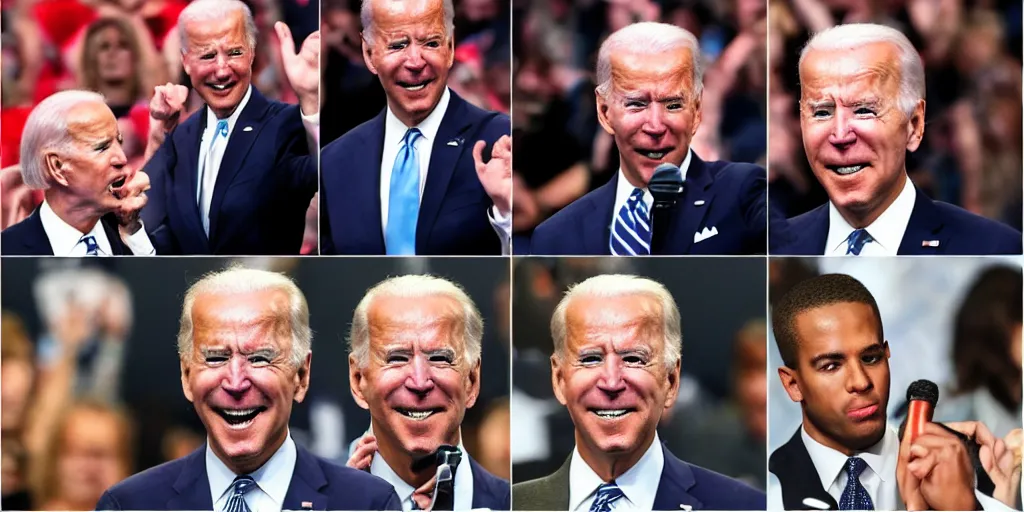 Prompt: joe biden wwe, detailed facial expressions, hyper detailed