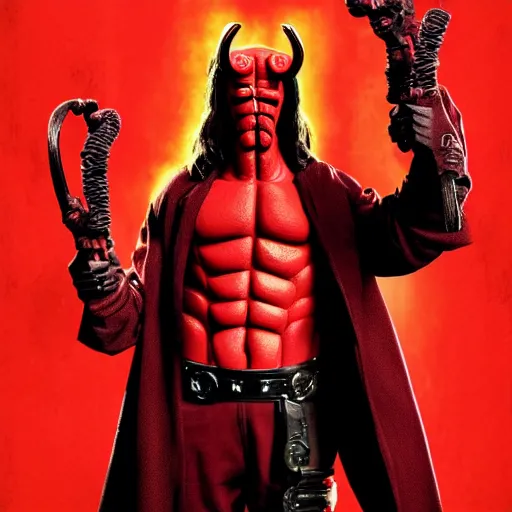 Image similar to twizzlers!!!! hellboy, movie poster, high detail