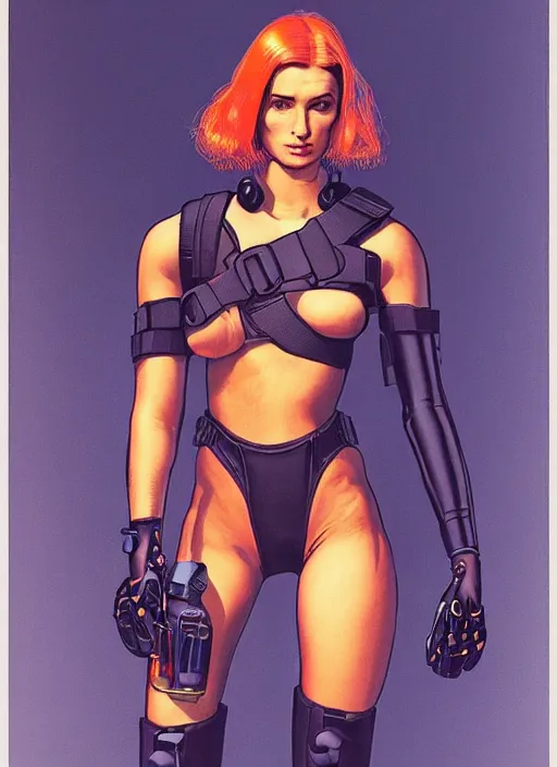 Prompt: cyberpunk athlete in tactical harness and jumpsuit. portrait by stonehouse and mœbius and will eisner and gil elvgren and pixar. realistic proportions. dystopian. cyberpunk 2 0 7 7, apex, blade runner 2 0 4 9 concept art. cel shading. attractive face. thick lines.