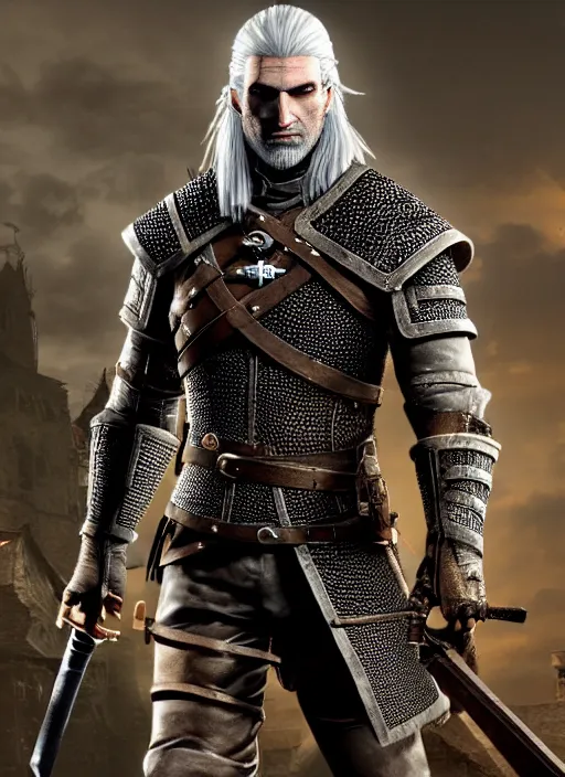 Geralt of Rivia in Dark Souls, screenshot, ps3