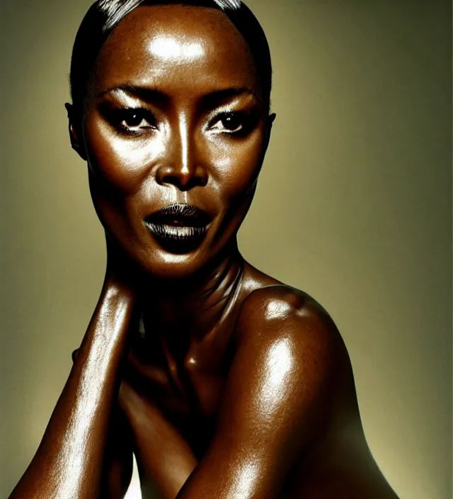 Image similar to scifi film scene from riddley scott, starring naomi campbell looking fragile and dressed by some organic cloth from iris van herpen film noir lighting,, with stylish makeup. highly detailed, skin grain detail, photography by paolo roversi, amano, nick knight, helmut newton, avedon, araki