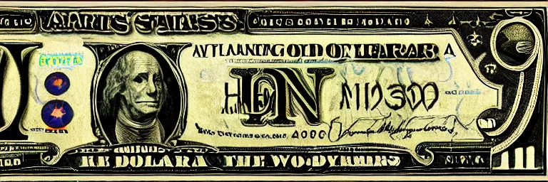 Image similar to lovecraftian dollar bill.