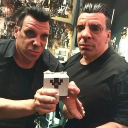 Image similar to Minecraft as Till Lindemann