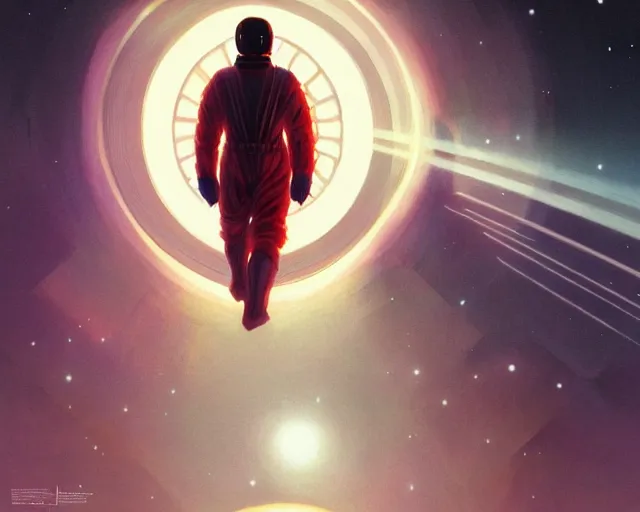 Image similar to photography of 2 0 0 1 space odyssey, deep focus, science fiction, stanley kubrick cinematography, intricate, elegant, highly detailed, digital painting, artstation, concept art, matte, sharp focus, illustration, art by artgerm and greg rutkowski and alphonse mucha