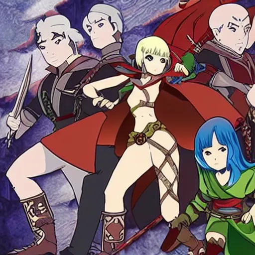 Prompt: dungeons and dragons anime
