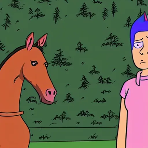 Image similar to Bojack Horseman in real life, photo