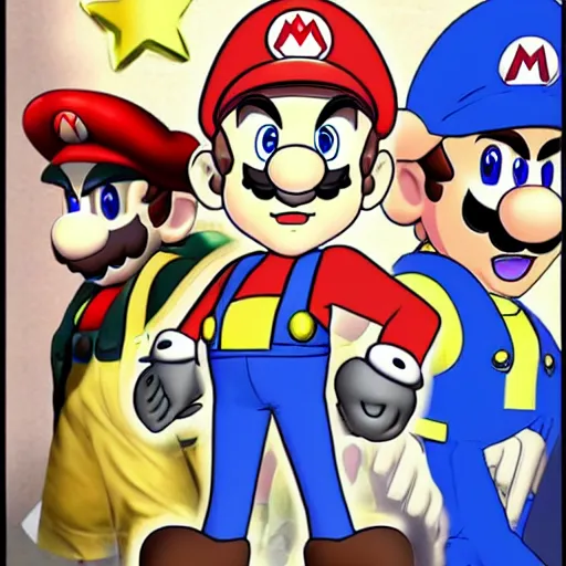 Image similar to mario as jotaro