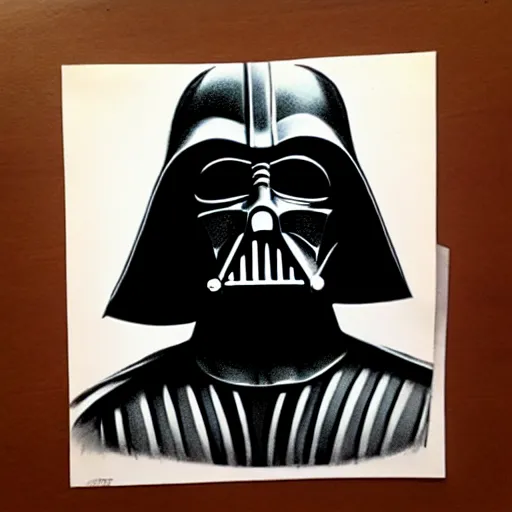 Image similar to Charcoal sketch of Darth Vader, trending, masterpiece, artstation, hyperdetailed