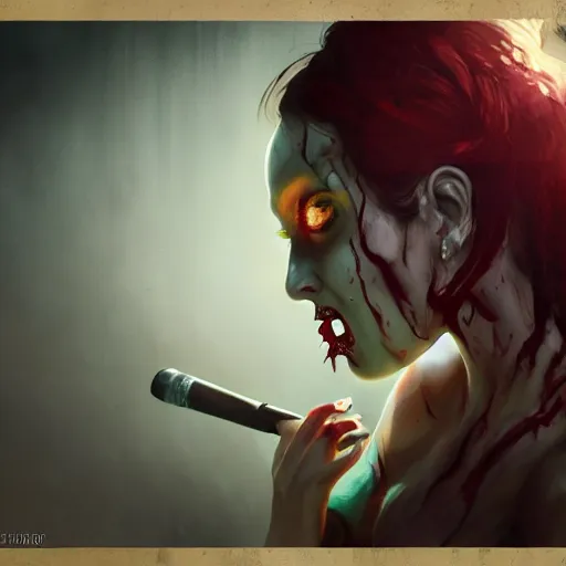 Image similar to singer divine as a zombie, 7 days to die zombie, fine art, award winning, intricate, elegant, sharp focus, cinematic lighting, highly detailed, digital painting, 8 k concept art, art by guweiz and z. w. gu, masterpiece, trending on artstation, 8 k