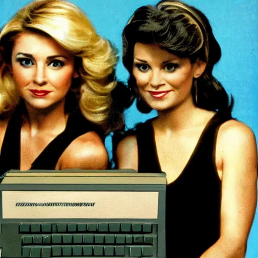 Prompt: tv show ladies fighting commodore 6 4 graphics n - 4