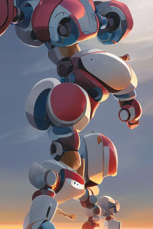 Image similar to metabots medabots medarotto medarot robot minimalist comics, behance hd by jesper ejsing, by rhads, makoto shinkai and lois van baarle, ilya kuvshinov, rossdraws global illumination ray tracing hdr radiating a glowing aura