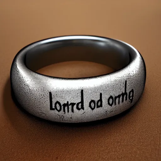 Prompt: the ring from lord if the rings with an imprinted ruler, cm scale imprinted on the inside of the ring, highly detailed, 8 k, trending on artstation, mystic, rpg artwork