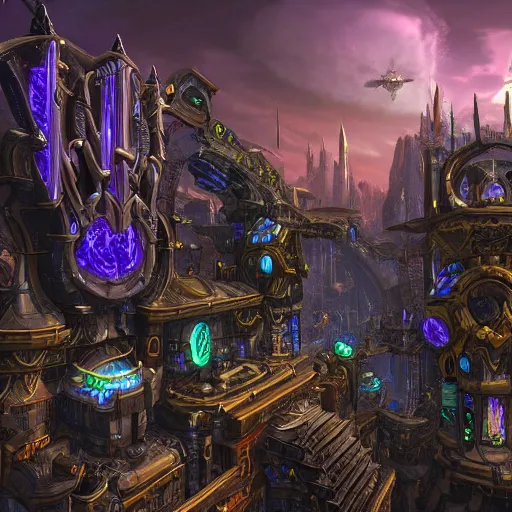 Image similar to world of warcraft futuristic, hyper detailed, cyberpunk