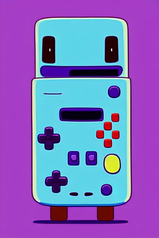 Image similar to A realistic image of an anthropomorphic gameboy, BMO adventure time, accurate, unreal engine, 4k