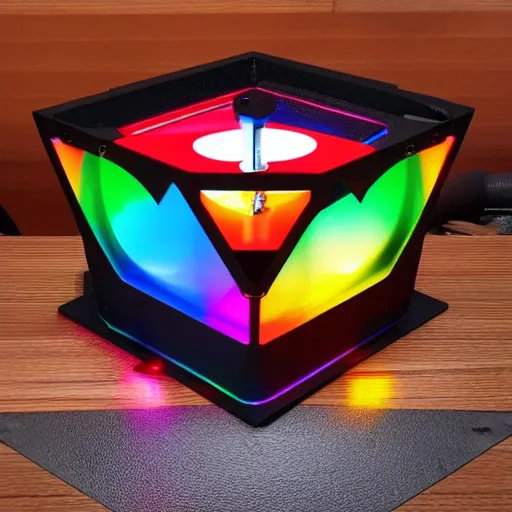 Prompt: gaming guillotine with rgb