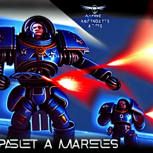 Prompt: Astartes Space Marines fight futuristic style 4K