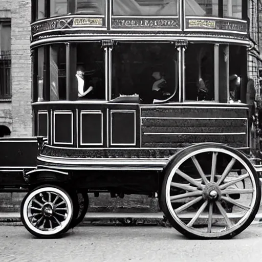 Prompt: close up of vintage steam car in victorian london, cinematographic shot,