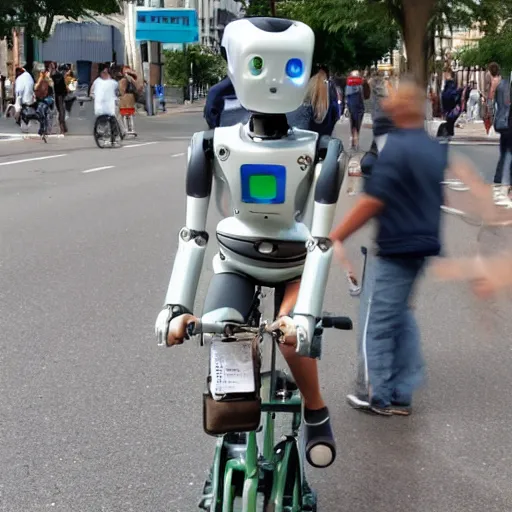 Image similar to robot on a bike