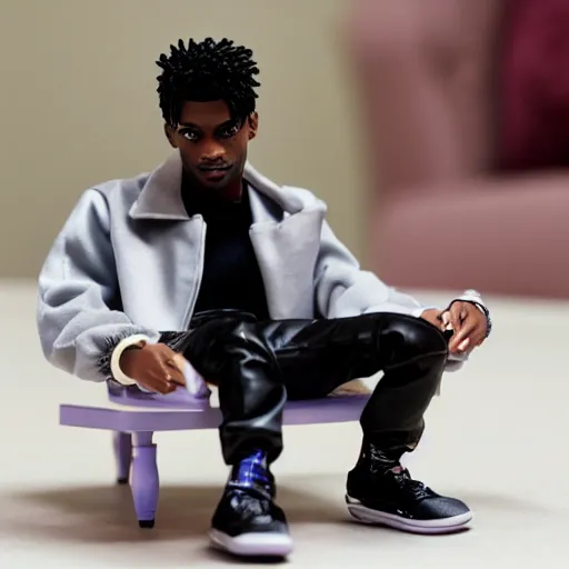 Image similar to playboi carti as a action figure 4 k detailed super realistic