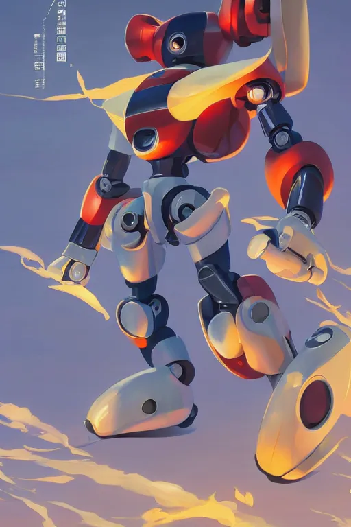 Image similar to metabots medabots medarotto medarot robot minimalist comics, behance hd by jesper ejsing, by rhads, makoto shinkai and lois van baarle, ilya kuvshinov, rossdraws global illumination ray tracing hdr radiating a glowing aura