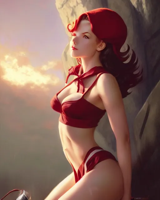 Image similar to photo of sage from valorant, sage by a - 1 pictures, by greg rutkowski, gil elvgren, glossy skin, pearlescent, anime, maxim magazine,