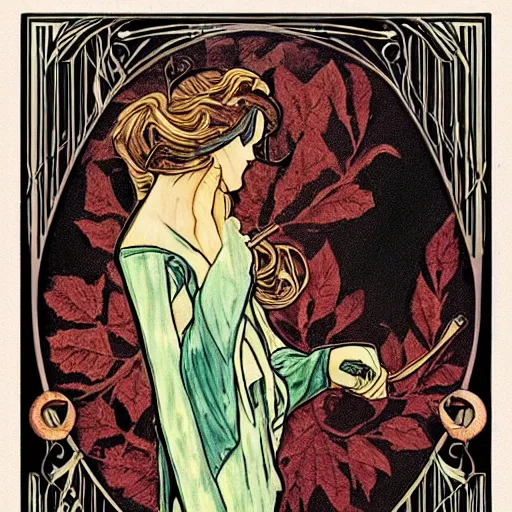 Image similar to art nouveau art