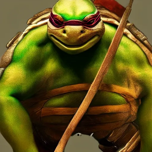 Prompt: realistic ninja turtles , high detail award winning photograph on artstation