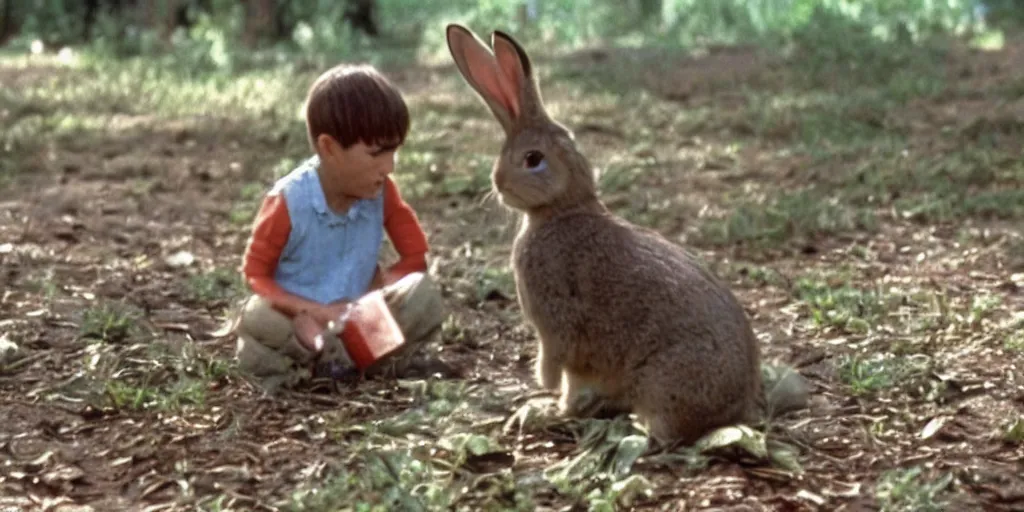 Image similar to a rabbit in the movie stand by me screenshot