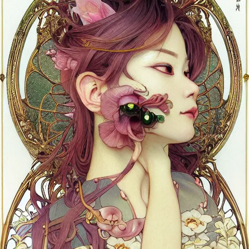 Prompt: a masterpiece ultrarealistic ultradetailed anime portrait of beautiful frog in bunny costume baroque renaissance. medium shot, intricate, elegant, by stanley artgerm lau, wlop, alphonse mucha, rossdraws, andrei riabovitchev, yoshitaka amano. in style of hayao miyazaki. flower background my james jeand and takashi murakami.