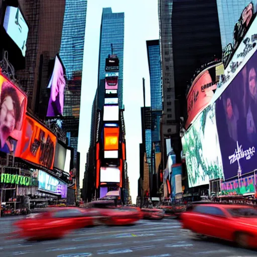 Image similar to times square with a stone monolith in the middle, photograph