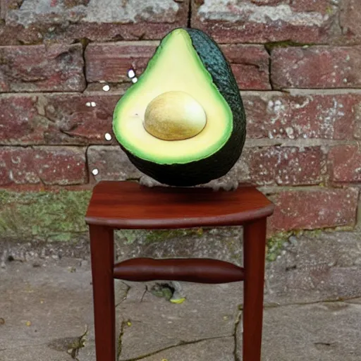 Image similar to an avocado armchairm