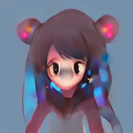 Image similar to headshot of young female furry, maple story, cute, fantasy, intricate, long hair, dark grey skin, mouse face, maplestory mouse, dark skin, mouse head, mouse ears, black hair, elegant, cartoony, Deviantart, artstation, character art of maple story, smooth, sharp focus, illustration, art by Diives