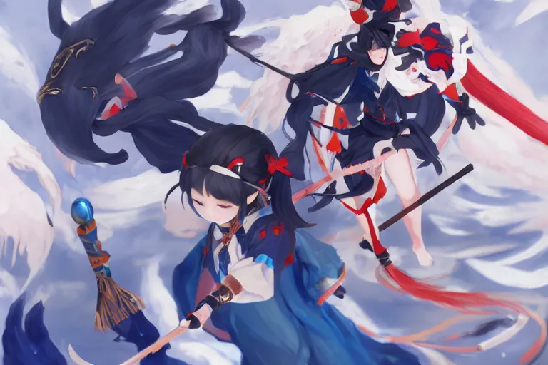 Image similar to しゅてんどうじ in Onmyoji detailed art, artstation, by Zeronis, by Bo Chen, by Alex Flores