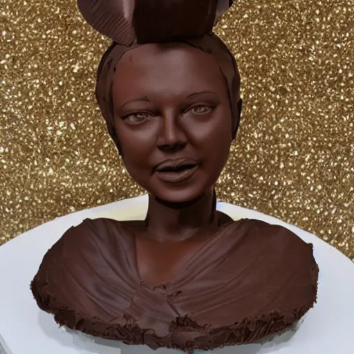 Image similar to chocolate sculpture of angelina julie