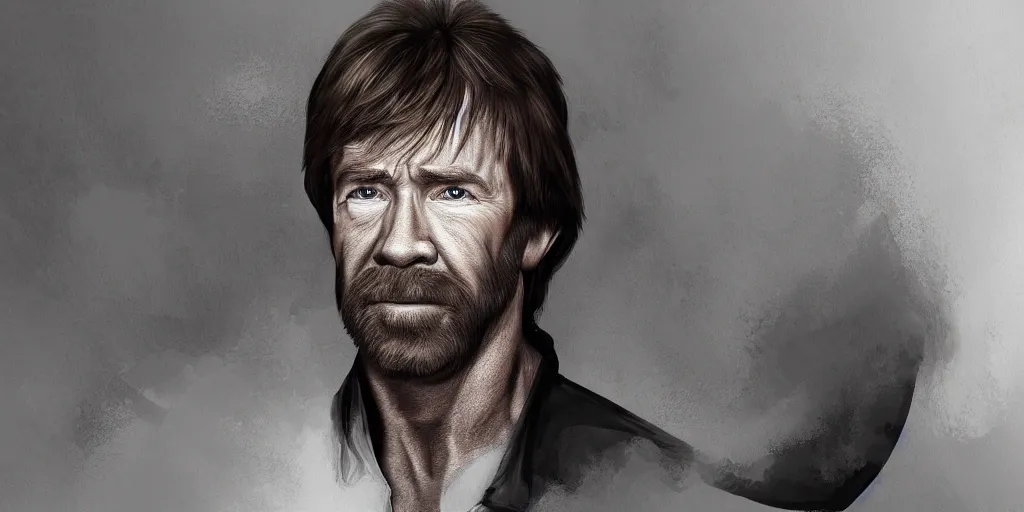 Prompt: highly detailed portrait of chuck norris, digital painting, trending on artstation, high resolution, transparent background