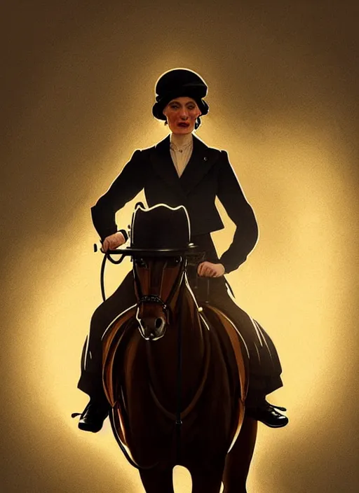 Prompt: symmetry!! portrait of christina hendricks riding a horse in peaky blinders, glowing lights!! intricate, elegant, highly detailed, digital painting, artstation, concept art, smooth, sharp focus, illustration, art by artgerm and greg rutkowski and alphonse mucha