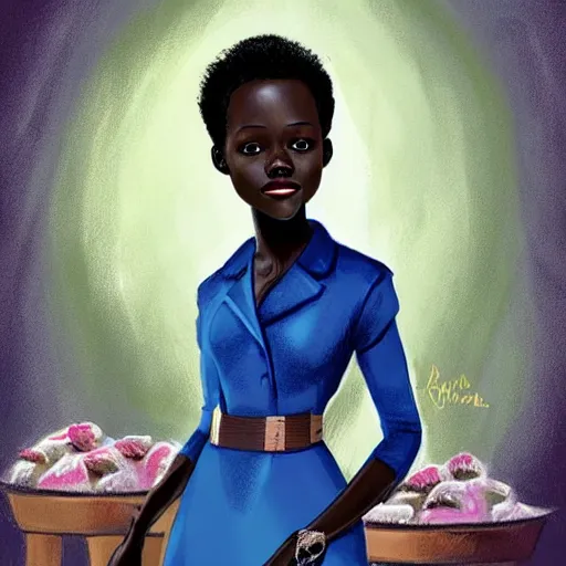 Image similar to lupita nyongo as a character by jk rowling, concept art
