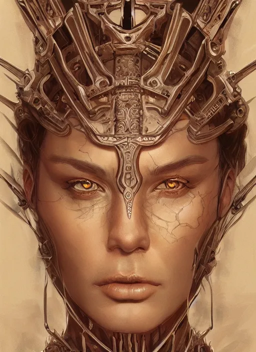 Prompt: symmetry!! conan the barbarian, machine parts embedded into face, intricate, elegant, highly detailed, digital painting, artstation, concept art, smooth, sharp focus, illustration, art by artgerm and greg rutkowski and alphonse mucha, 8 k