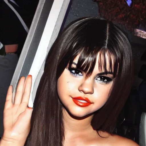 Image similar to sardine and selena gomez hybrid, photograph