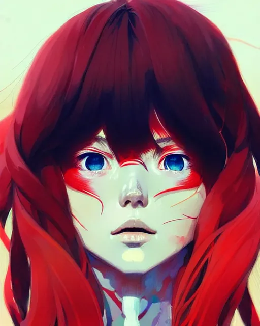 Prompt: a ultradetailed portrait painting of a asuka langley, by conrad roset, greg rutkowski and makoto shinkai trending on artstation