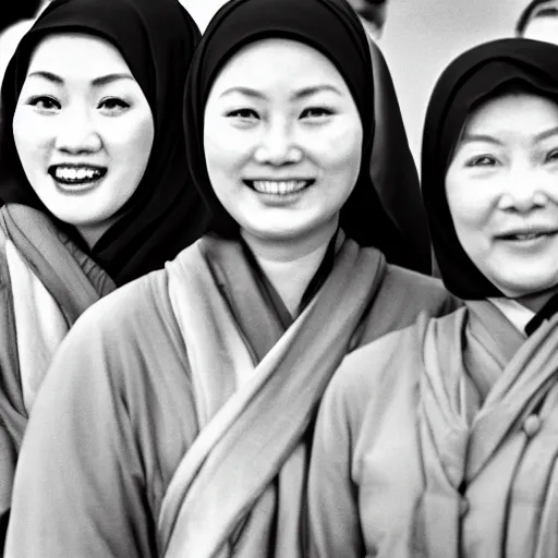 Image similar to group of chinese muslim women smiling at the camera