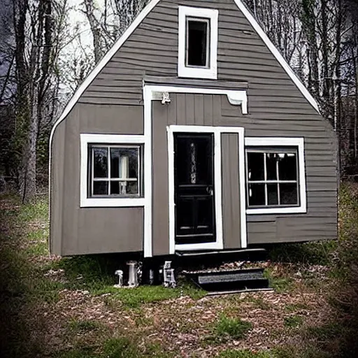 Prompt: Gothic tiny home.