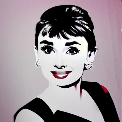 Image similar to audrey hepburn art by anna visscher