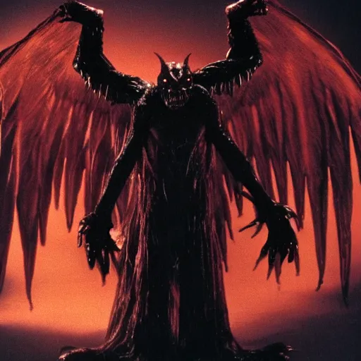 Image similar to a creature from a major horror hollywood movie, demon wings